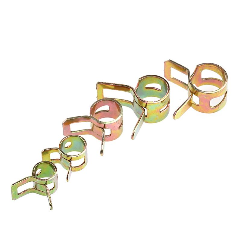 50Pcs 5/6/7/8/9mm Spring Clip Fuel Line Hose Water Pipe Air Tube Clamps Fastener