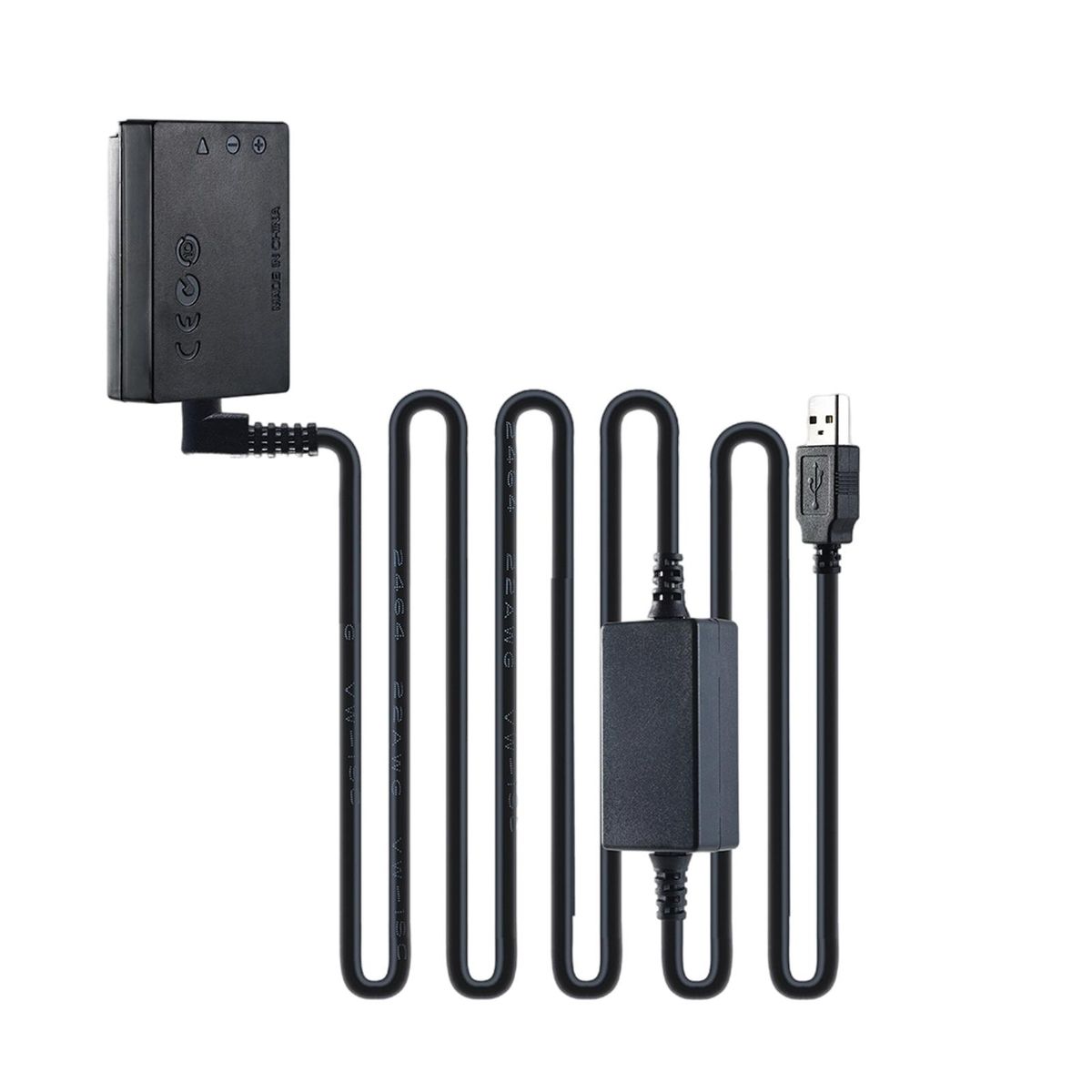 E12 Dummy Battery USB Cable Power Adapter Kit For EOS M2 M10 M50 M200