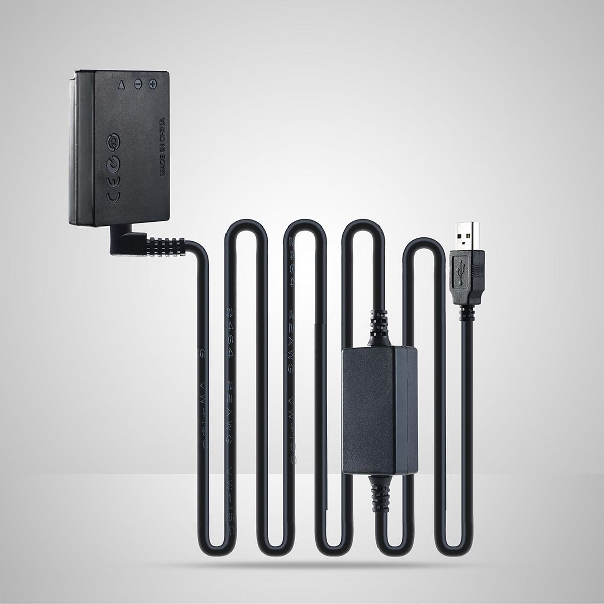 E12 Dummy Battery USB Cable Power Adapter Kit For EOS M2 M10 M50 M200
