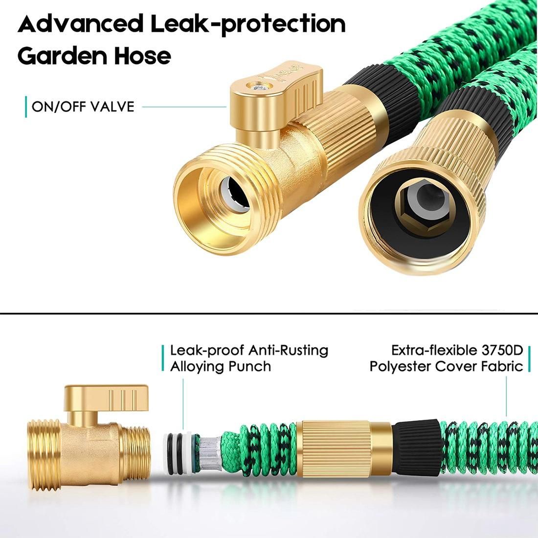Garden Hose 25FT Water Hose Retractable with 10 Function