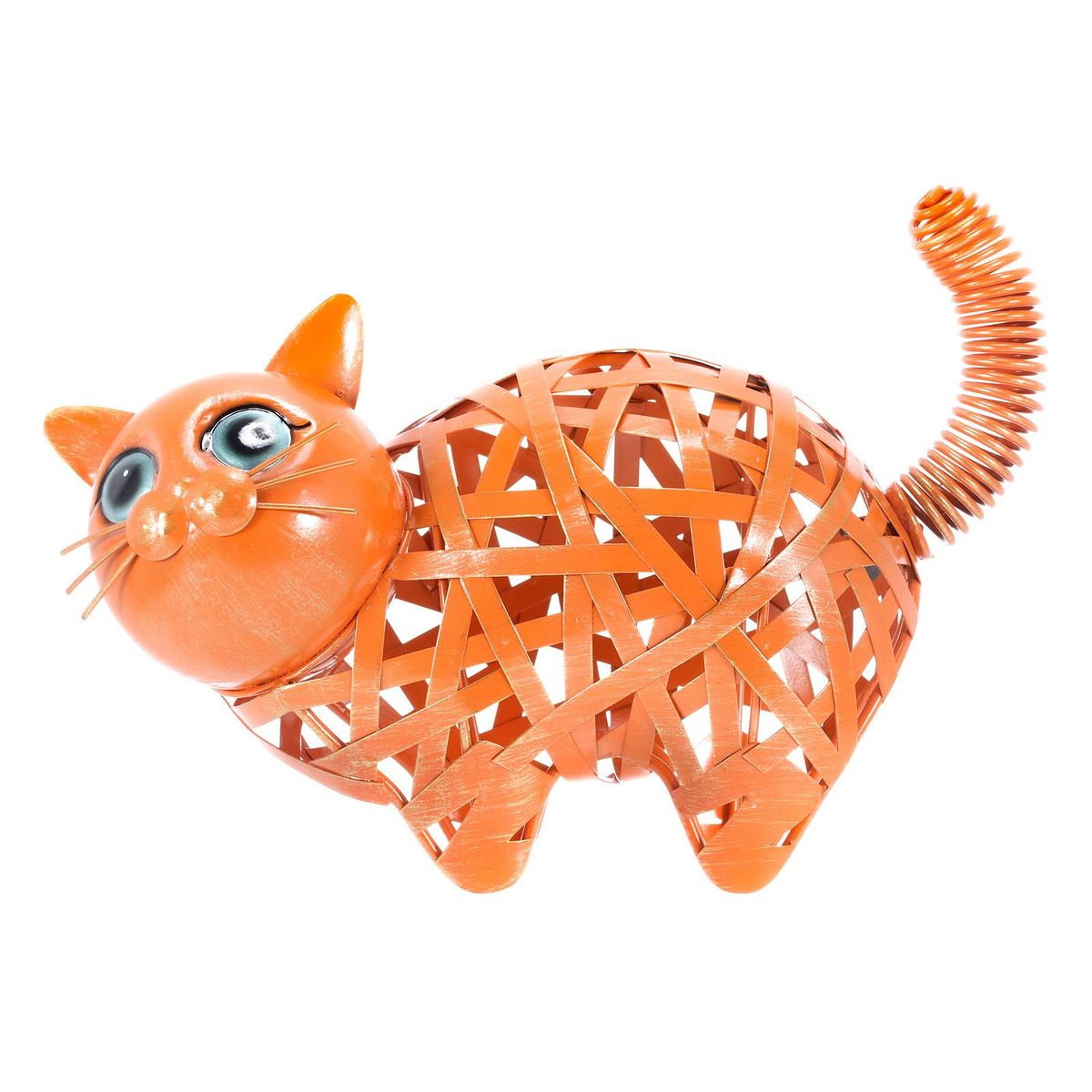 Tomfeel Braided Cat Sculpture Modern Iron Ornament Creatively Braided Figurine Handmade Craft Special Animal Styling Shelf and Desk Decoration Home Decor