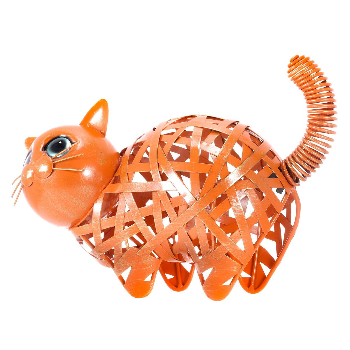 Tomfeel Braided Cat Sculpture Modern Iron Ornament Creatively Braided Figurine Handmade Craft Special Animal Styling Shelf and Desk Decoration Home Decor