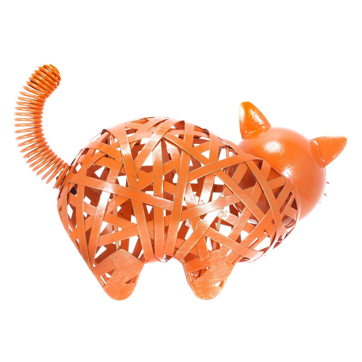 Tomfeel Braided Cat Sculpture Modern Iron Ornament Creatively Braided Figurine Handmade Craft Special Animal Styling Shelf and Desk Decoration Home Decor