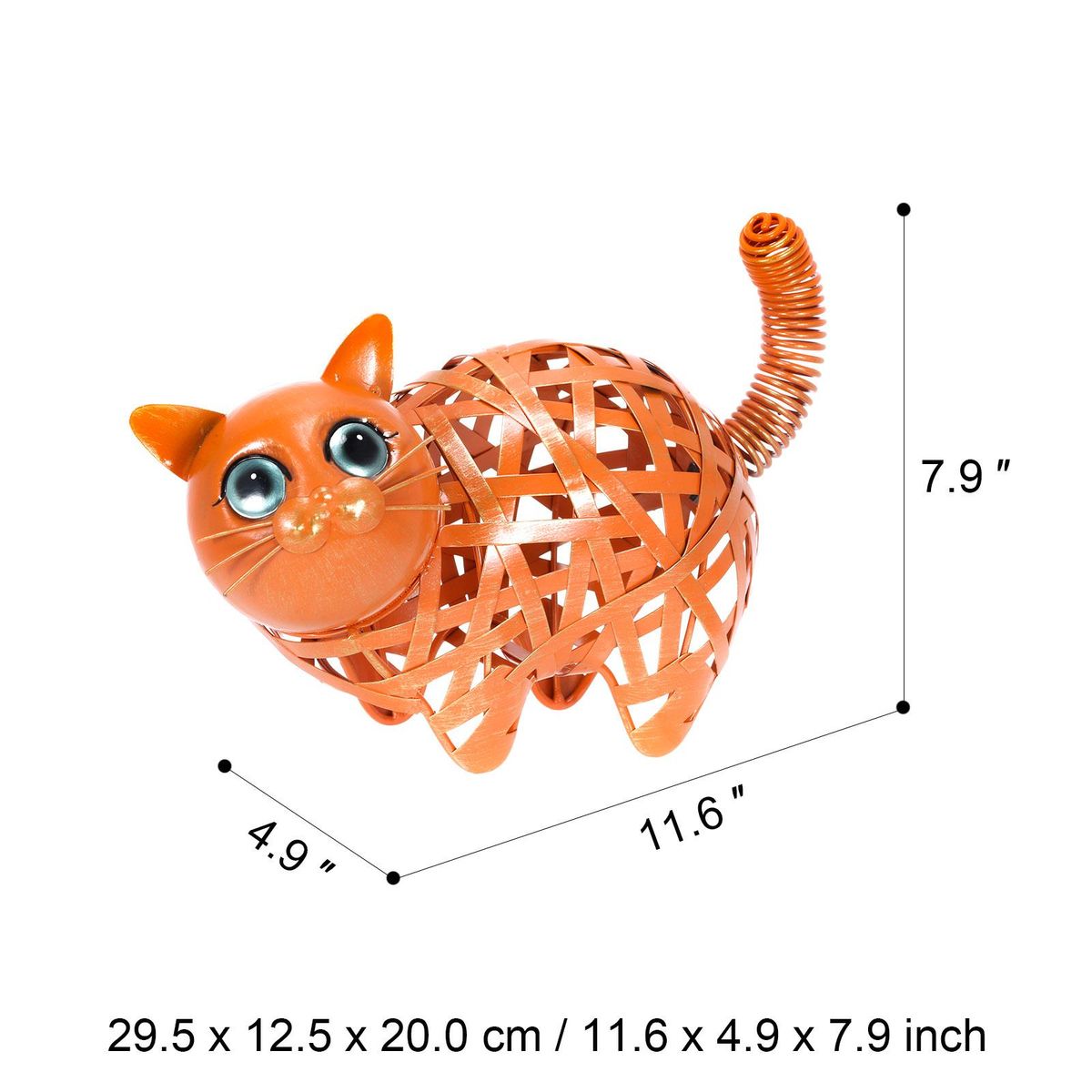 Tomfeel Braided Cat Sculpture Modern Iron Ornament Creatively Braided Figurine Handmade Craft Special Animal Styling Shelf and Desk Decoration Home Decor