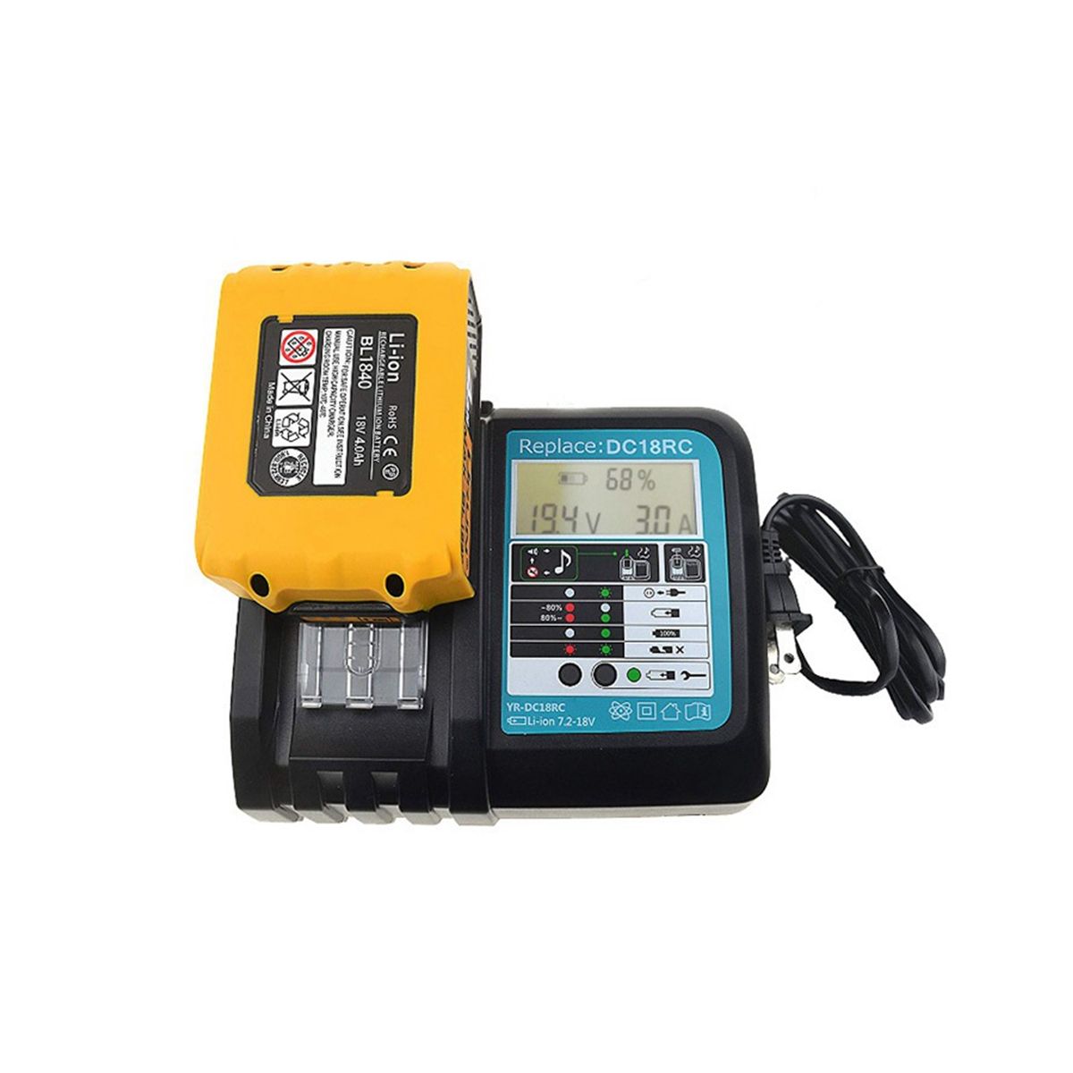 DC18RC Li-Ion Battery Charger for Makita 14.4V 18V Battery