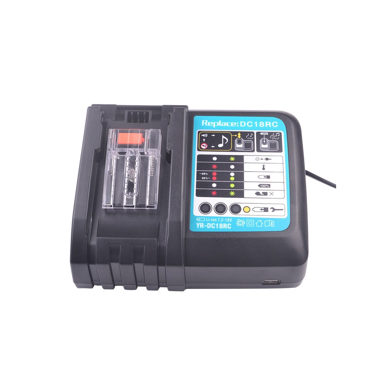 DC18RC Li-Ion Battery Charger for Makita 14.4V 18V Battery