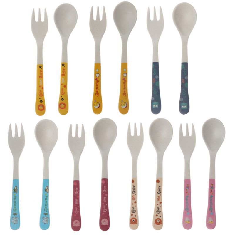 2pcs/Set  Protection Creative Cute Spoon Fork