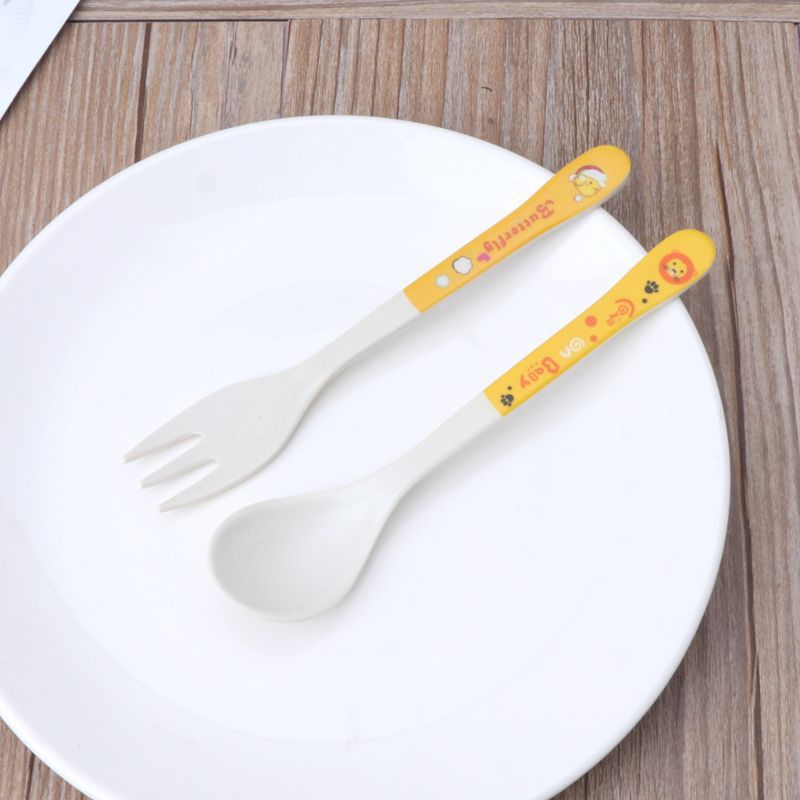 2pcs/Set  Protection Creative Cute Spoon Fork