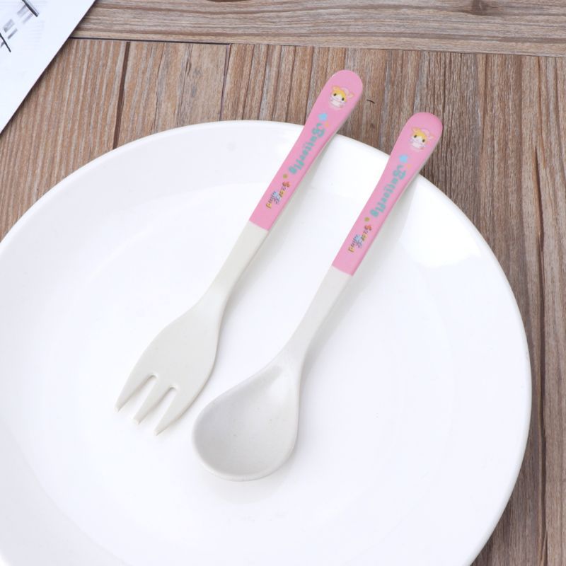 2pcs/Set  Protection Creative Cute Spoon Fork