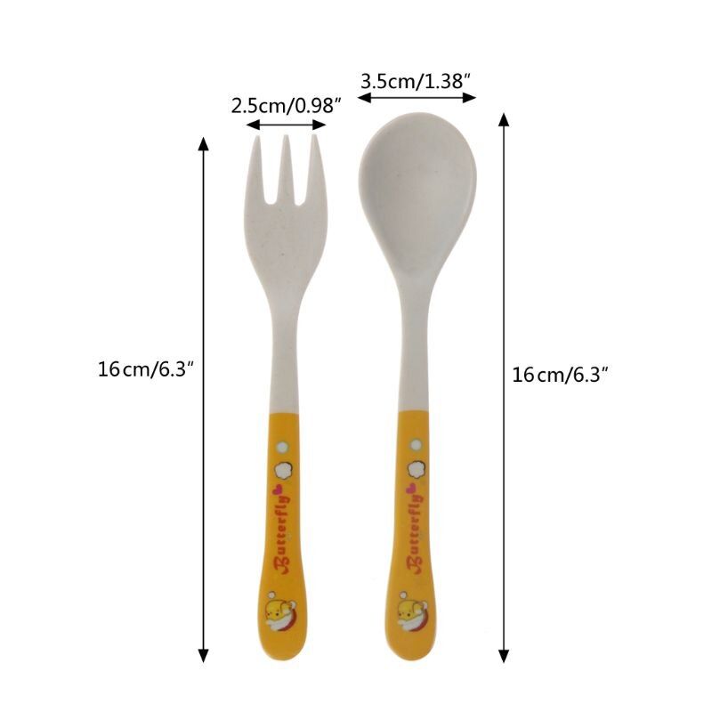 2pcs/Set  Protection Creative Cute Spoon Fork
