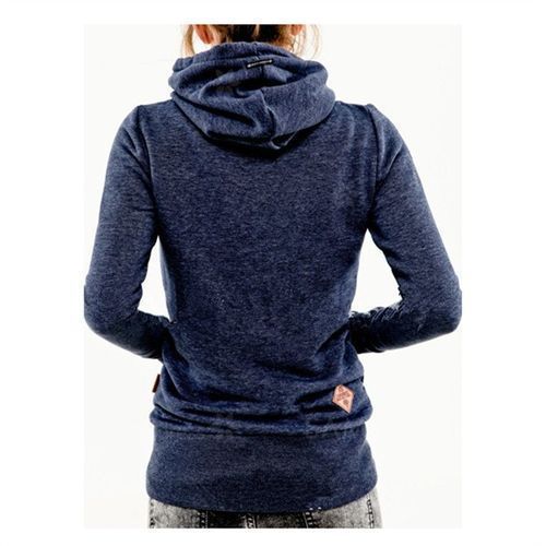 Women's Long Sleeve Pocket Design Embroidered Hoodie