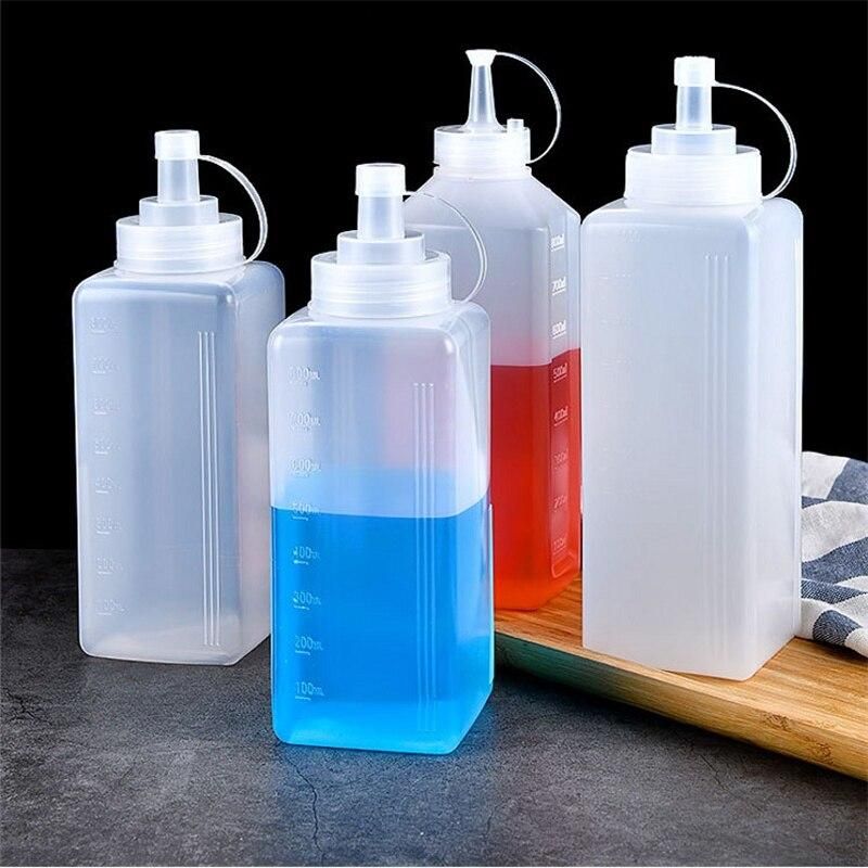 Squeeze Condiment Bottle with Lid  plastic squeeze bottle Jam Salad Dressing Storage Dispenser Kitchen Accessories