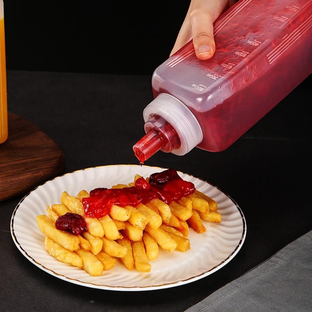 Squeeze Condiment Bottle with Lid  plastic squeeze bottle Jam Salad Dressing Storage Dispenser Kitchen Accessories