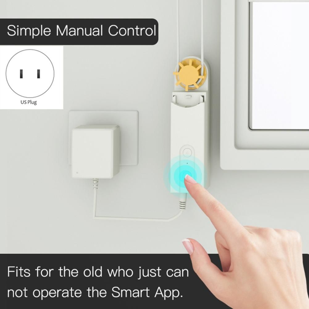 Tuya Zigbee Smart Motorized Chain Roller Blinds Pull Bead Curtain Motor Work for Google Home Curtain Motor US Plug