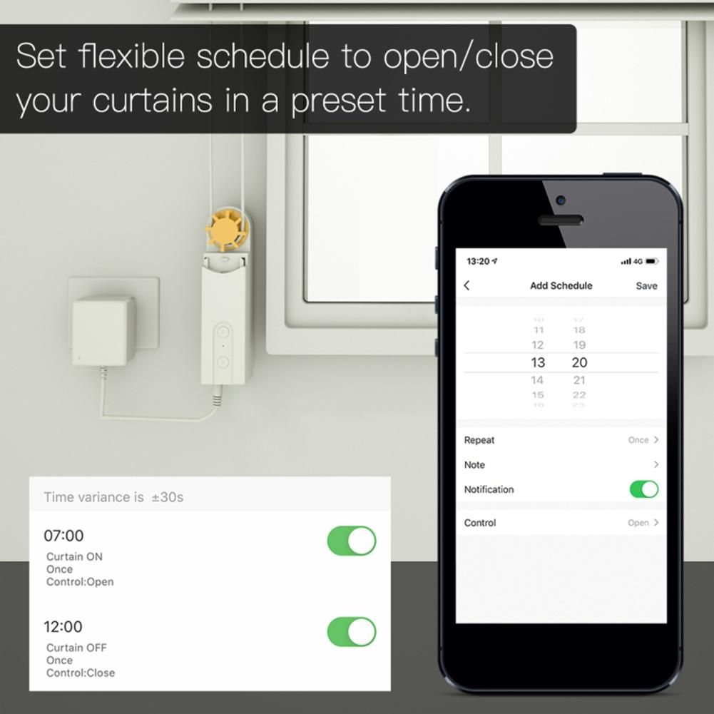 Tuya Zigbee Smart Motorized Chain Roller Blinds Pull Bead Curtain Motor Work for Google Home Curtain Motor US Plug