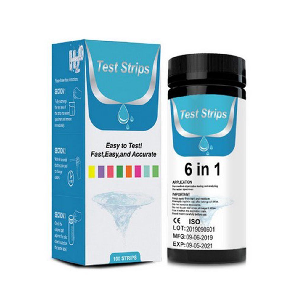 6 In 1 PH Test Strips Tester Paper Water Soilsting PH Level Kit Water Testing-multicolor-150PCS