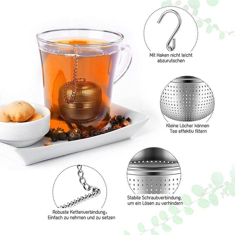 Reusable Stainless Steel Tea Infuser Creative Tea Strainer With Hook Fine Mesh Coffee Filter Teapot Cup Spice Strainer