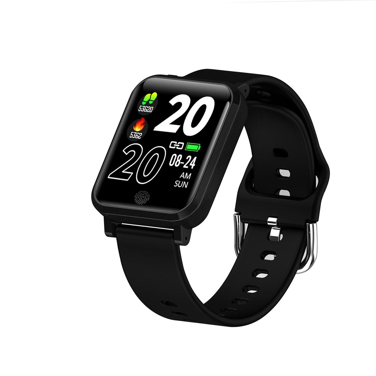 Smart Watch, Fitness Tracker, Smart Sports Bracelet, Body Temperature / PR Pulse Rate / SpO2 Blood Oxygen Sensor Saturation / Blood Pressure Monitoring, Step Calorie Counter Sleep Monitoring, IP67 Waterproof Smart Bracelet