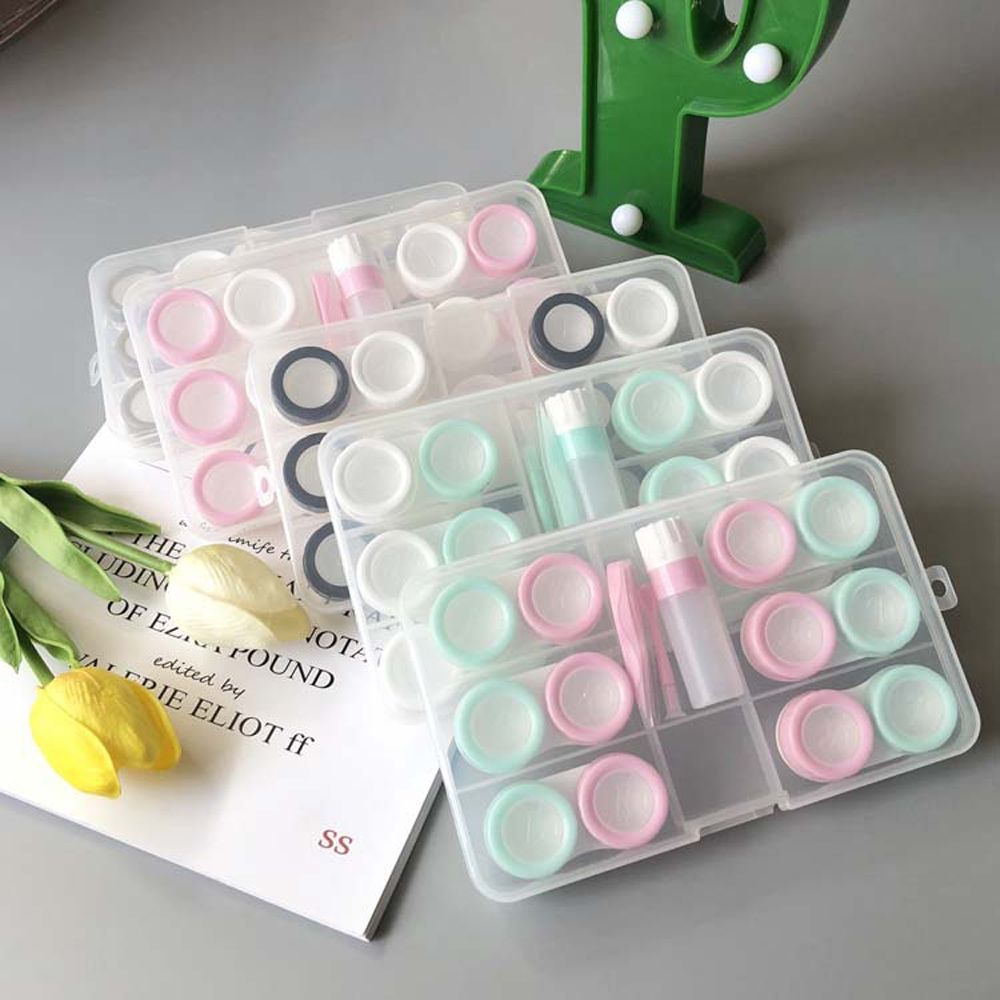 Six Pairs Contact Lens Case Transparent Contact Lenses