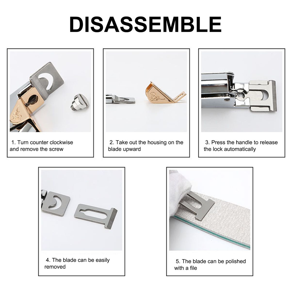 Nail Tip Clipper Nail Edge Cutter Adjustable Stainless Steel