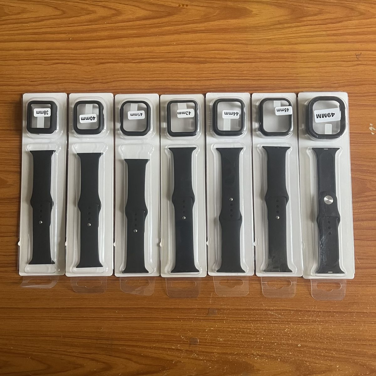 Black Silicone Apple Watch Strap With Screen Protector