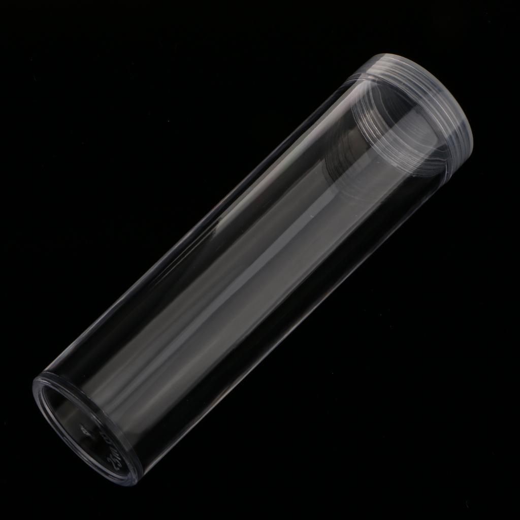 20Pcs/set Protective Tube Holder Clear Round Cases Coin Storage