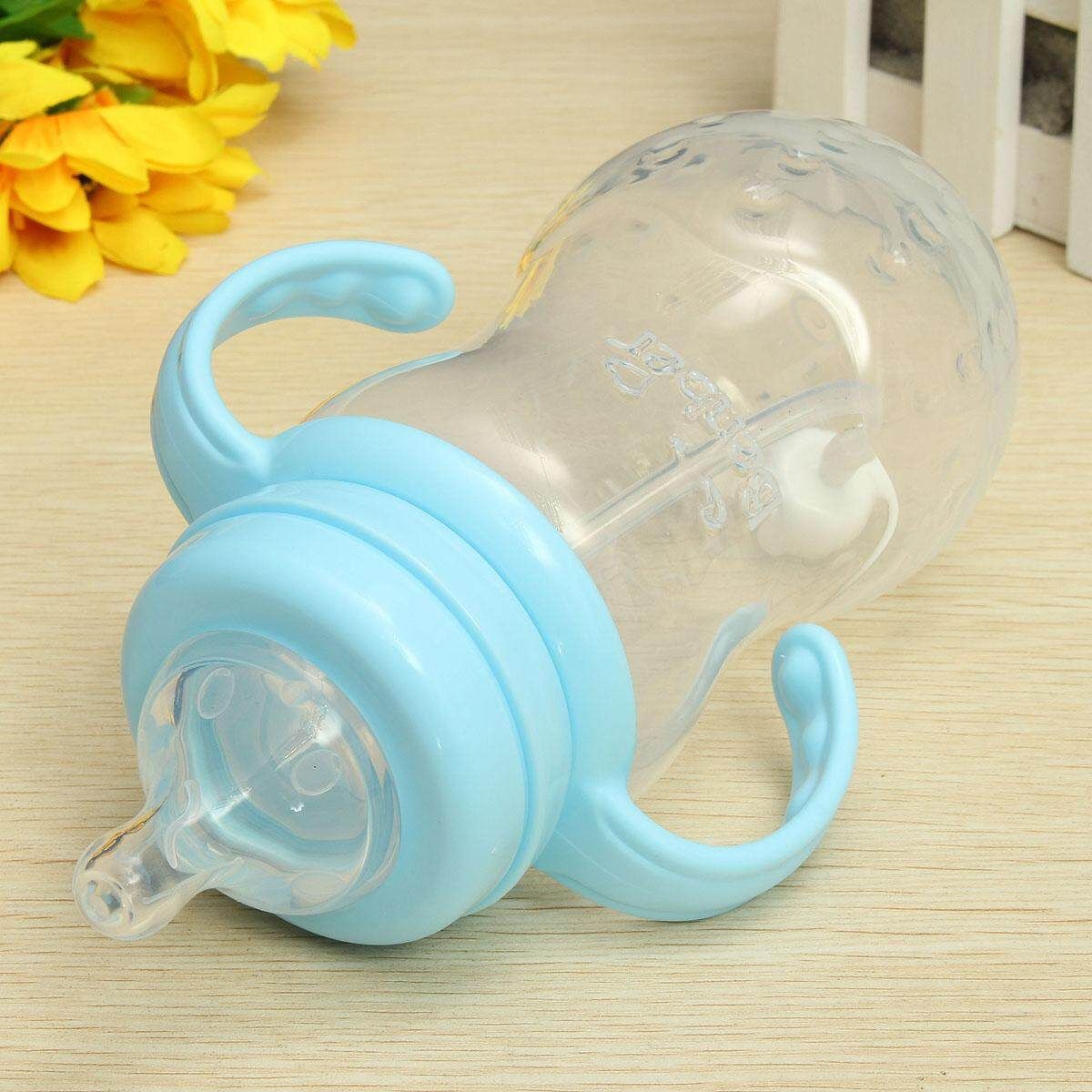 Wide Diameter Calabash With Automatic Bottle Large Bottle Baby Bottle 300ML Baby Bottle#Blue Blue (blue)