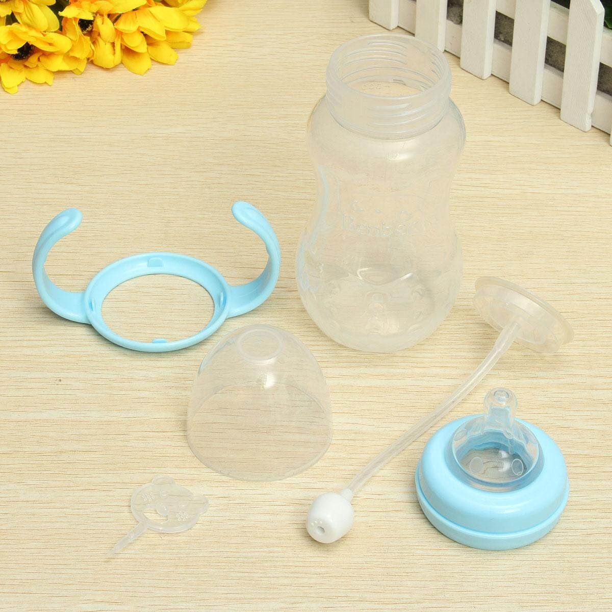 Wide Diameter Calabash With Automatic Bottle Large Bottle Baby Bottle 300ML Baby Bottle#Blue Blue (blue)