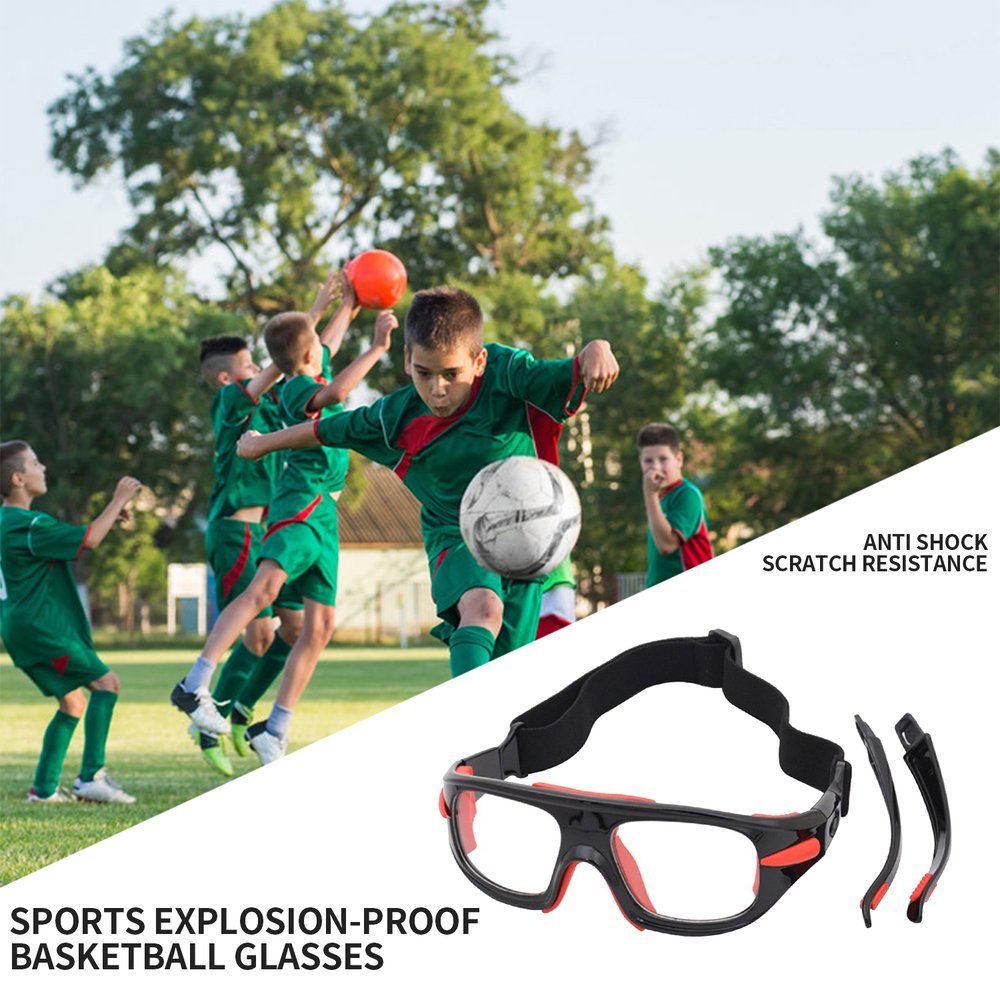 Explosion-Proof Basketball Glasses Football Goggles Protective Frame Black