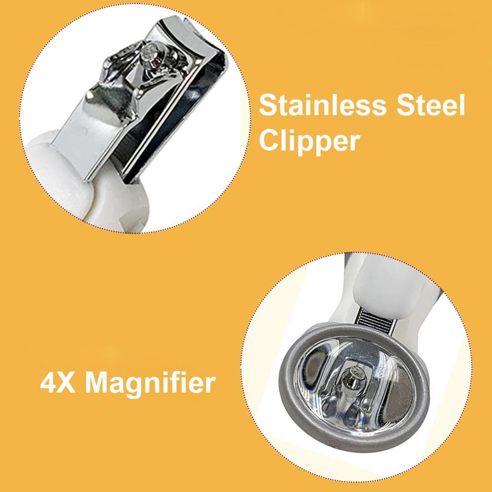 Baby Nail Clippers with 4X Magnifier Safety First for Newborn Toddlers Kids