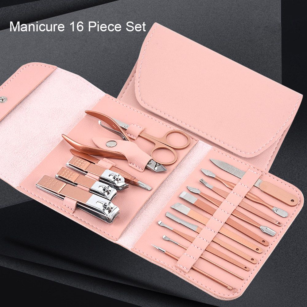 16pcs Manicure Pedicure Set Finger Toe Nail Clippers