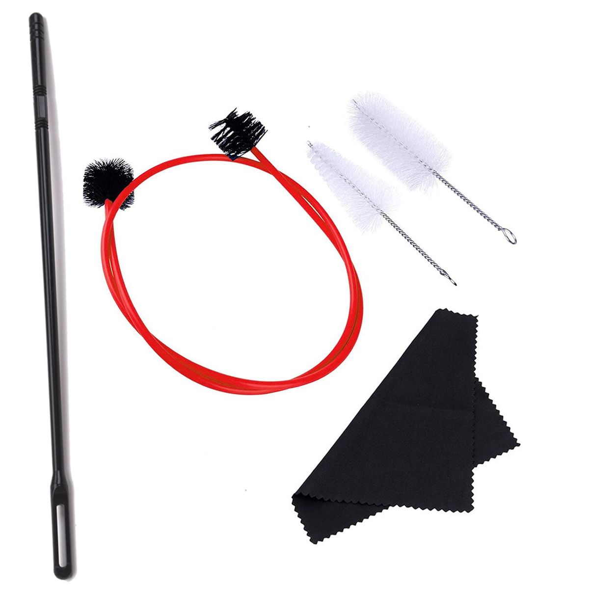 Woodwind Instruments Accessory Cleaning-Sticks for Flute Trumpet Cleaning Rod with Cloth for Flute and Trumpet