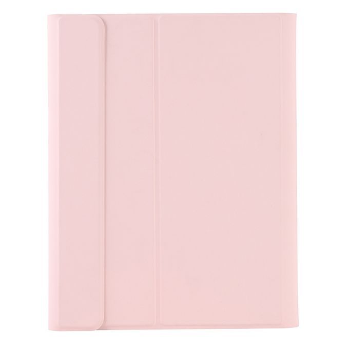 T102B For IPad Air / Pro 10.5 Inch (2019) TPU Candy Color Ultra-thin Bluetooth Keyboard Protective Case With Stand & Pen Slot(Pink)