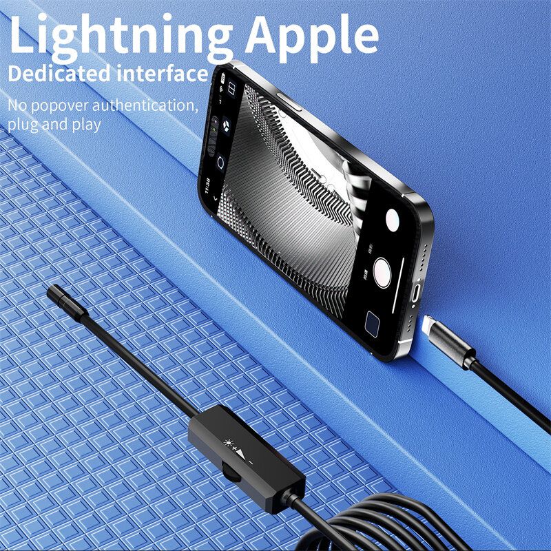 IOS Soft LineEndoscope Camera For IPhone APPLE 8MM Cars
