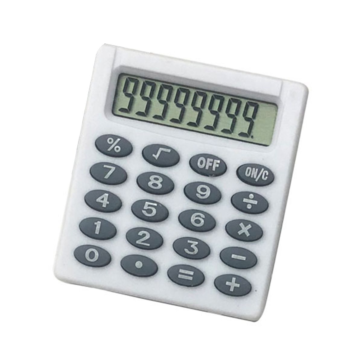 Mini Calculator Battery Powered High Accuracy-White
