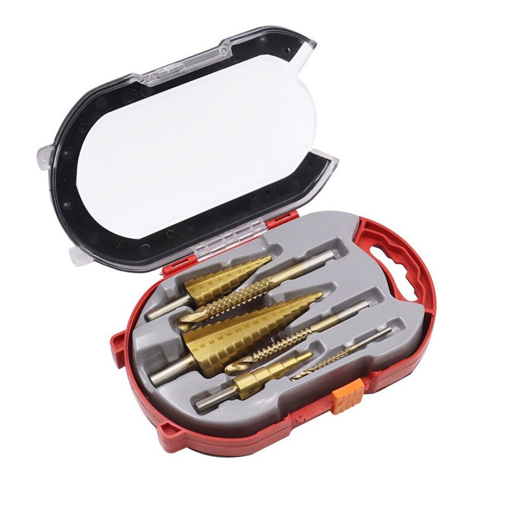 6Pcs Step Drill Bit Saw Drill Bit Set Titanium Milling