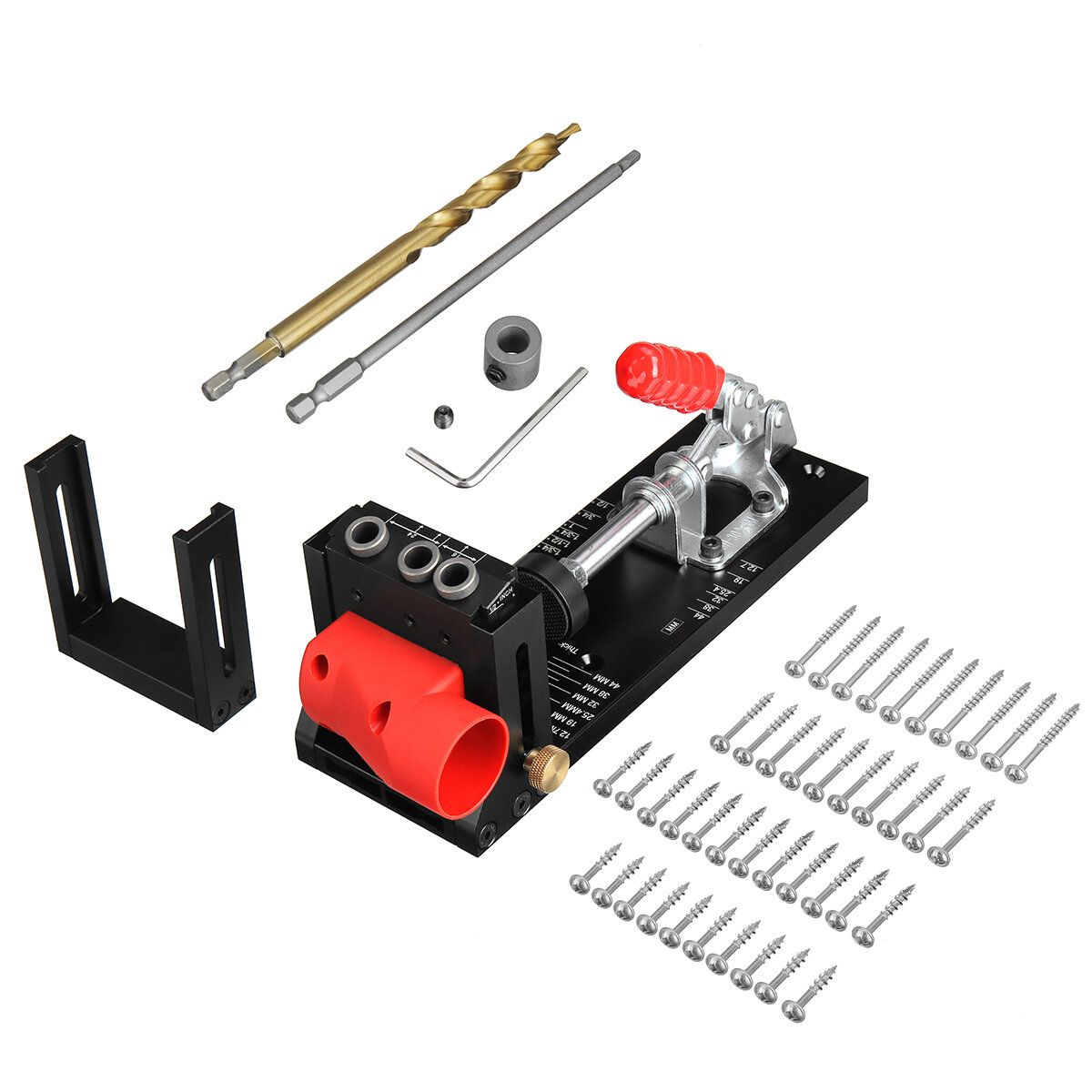 ENJOYWOOD XK4 Pocket Hole Jig Kit Aluminum Alloy Adjustable
