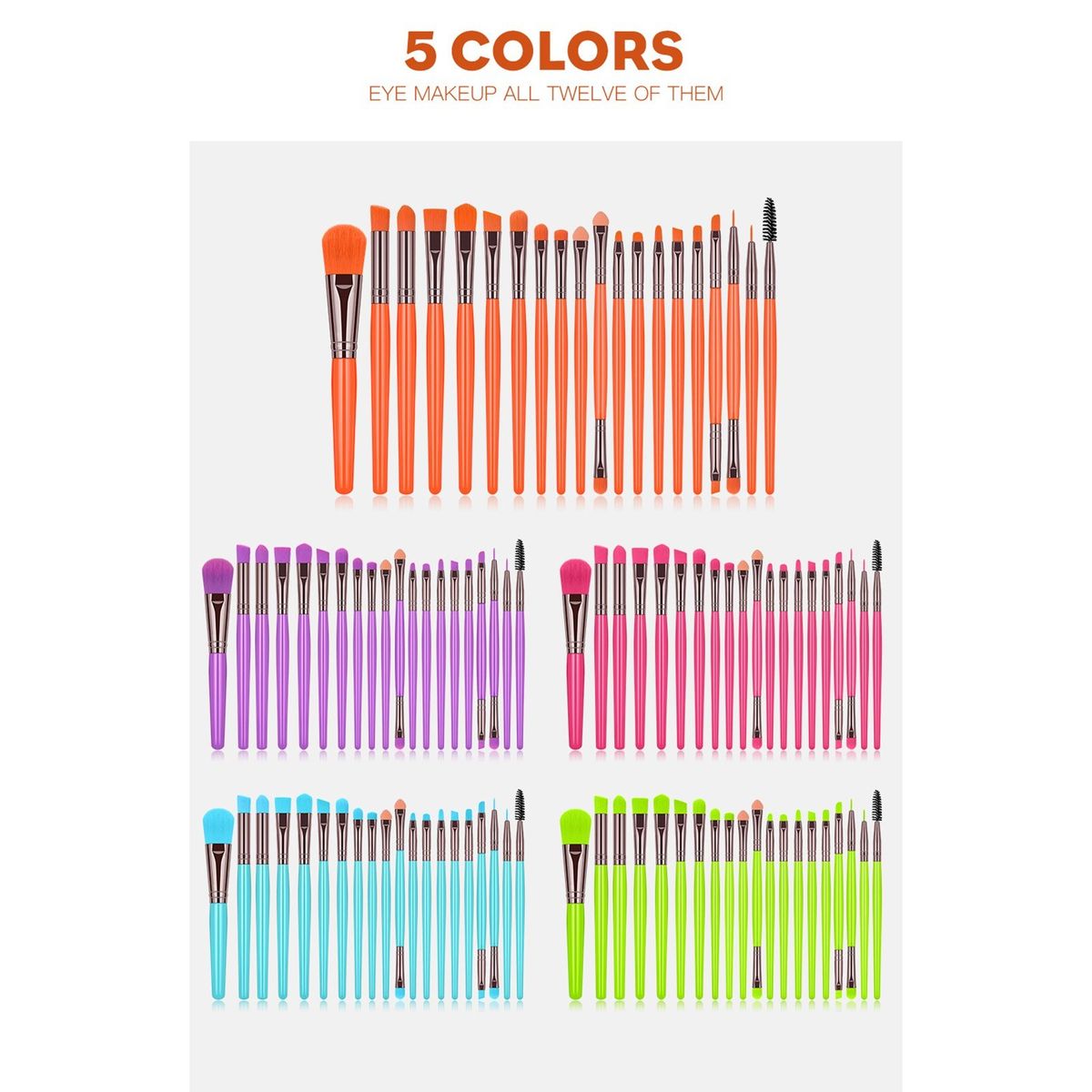 Makeup Brush Set 20pcs Foundation Eye Lashes Eyeshadow Lip