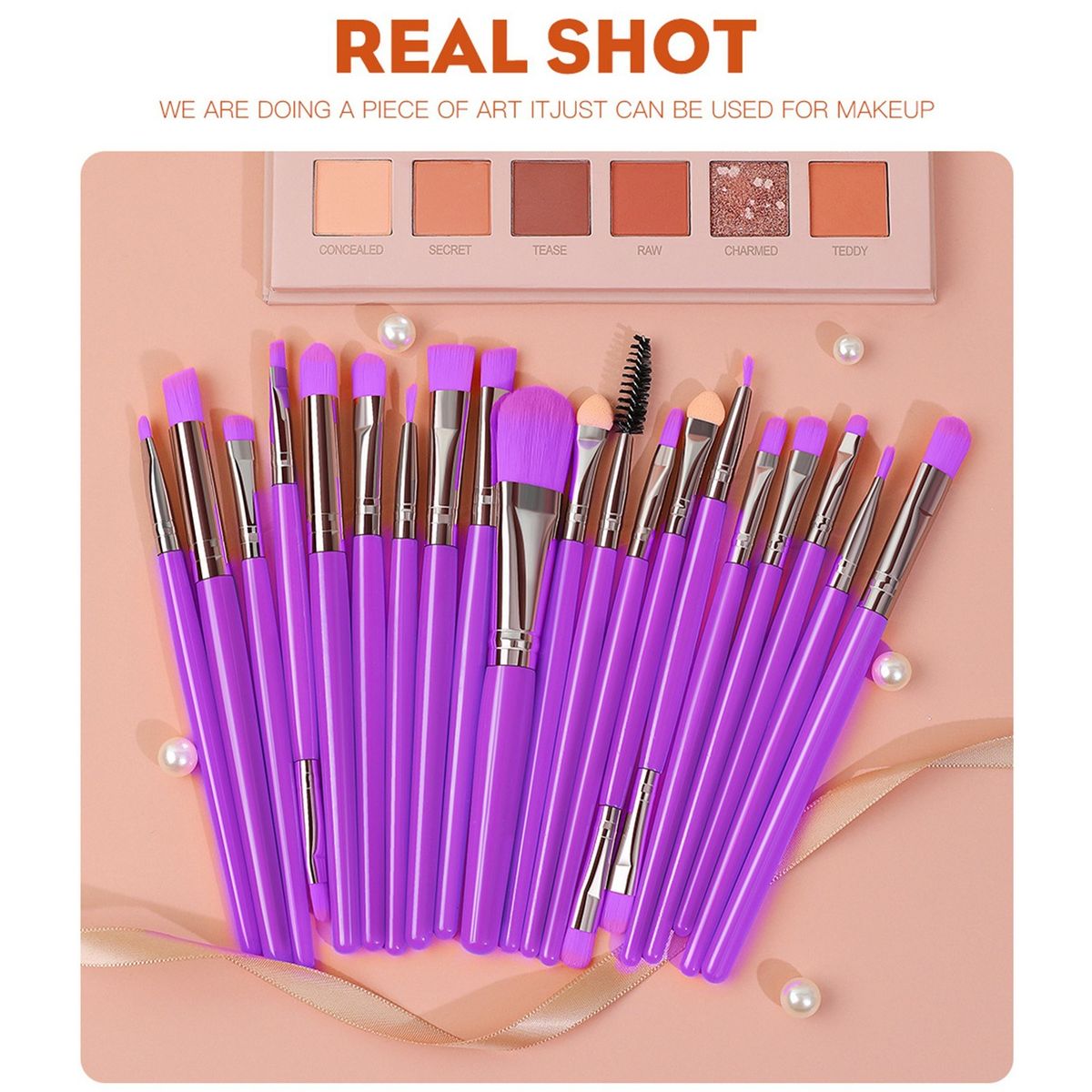 Makeup Brush Set 20pcs Foundation Eye Lashes Eyeshadow Lip