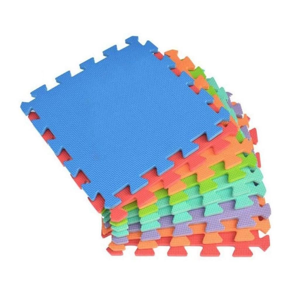 Play Mats Puzzle Modular Colored 20 Pieces 30X30 cm Soft Foam Children's Puzzle Rug for