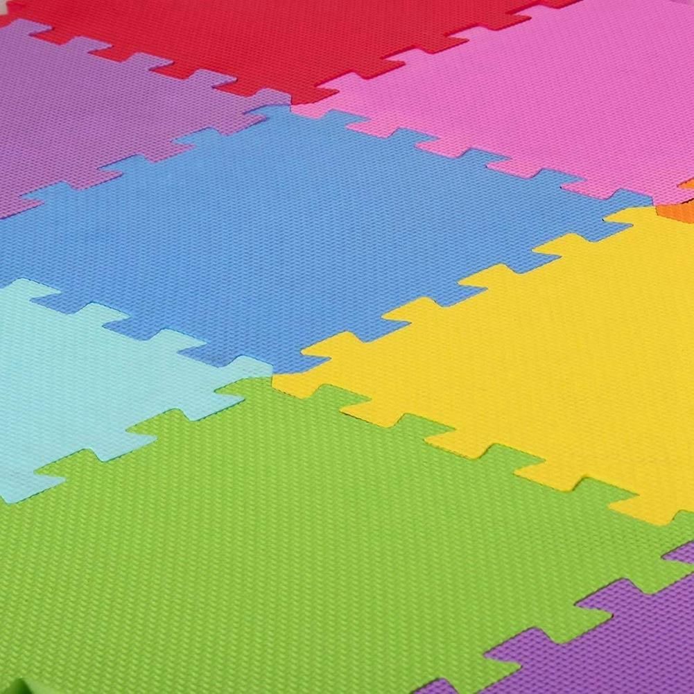 Play Mats Puzzle Modular Colored 20 Pieces 30X30 cm Soft Foam Children's Puzzle Rug for