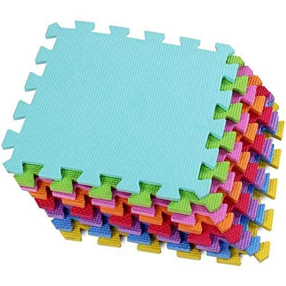 Play Mats Puzzle Modular Colored 20 Pieces 30X30 cm Soft Foam Children's Puzzle Rug for