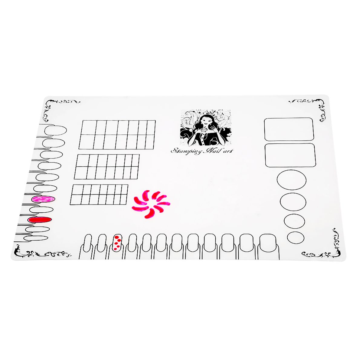 Nail Art Manicure Silicone Mat Foldable Washable Soft Table