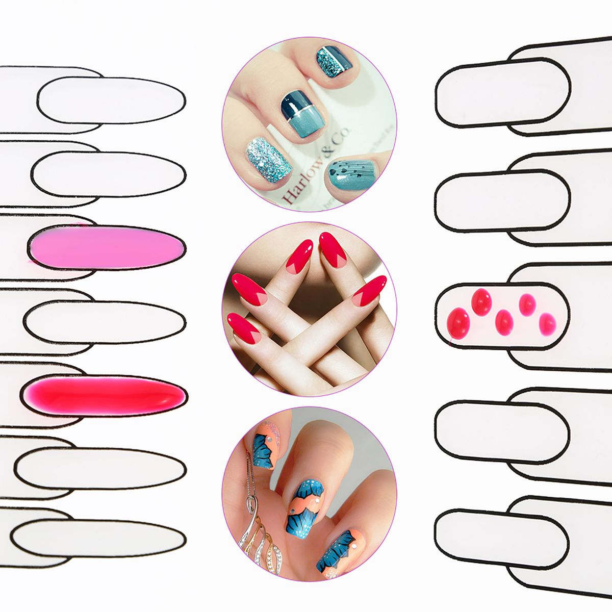 Nail Art Manicure Silicone Mat Foldable Washable Soft Table