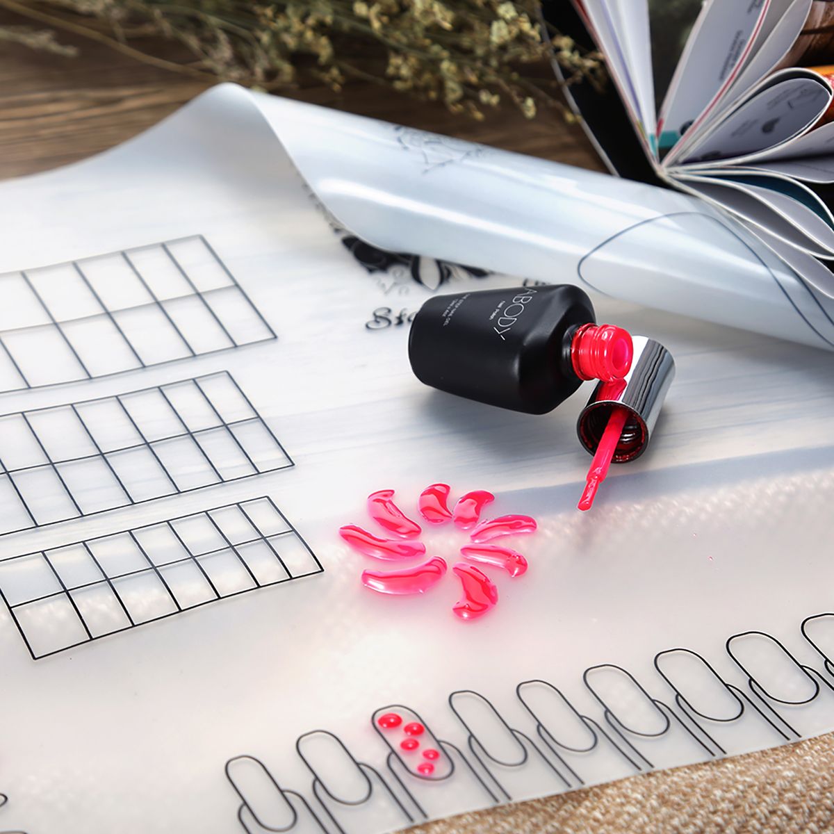 Nail Art Manicure Silicone Mat Foldable Washable Soft Table