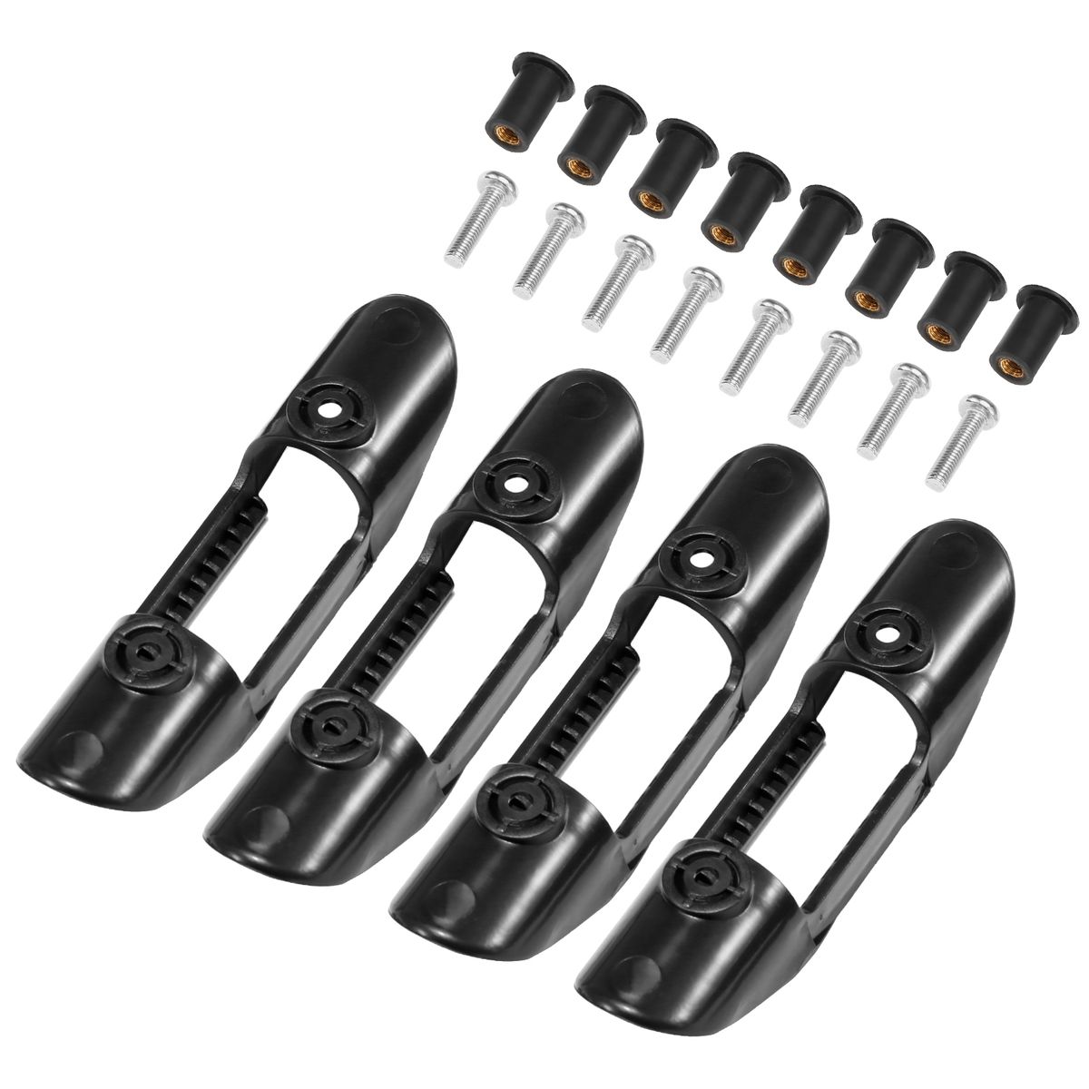 4pcs Kayak Paddle Holders Safety Paddle Deck Mounted Clips