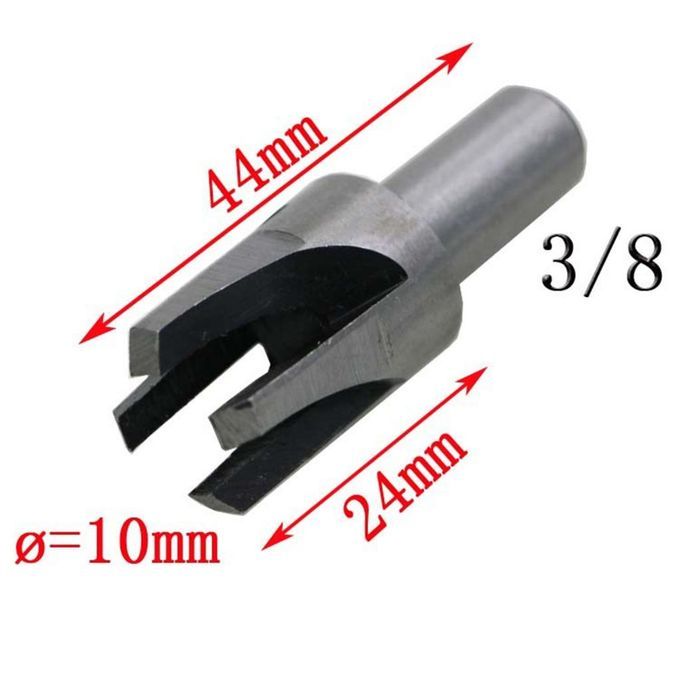 4x Round Shank Drill Bit Set Plug Wood  Tools For Bench Drill
