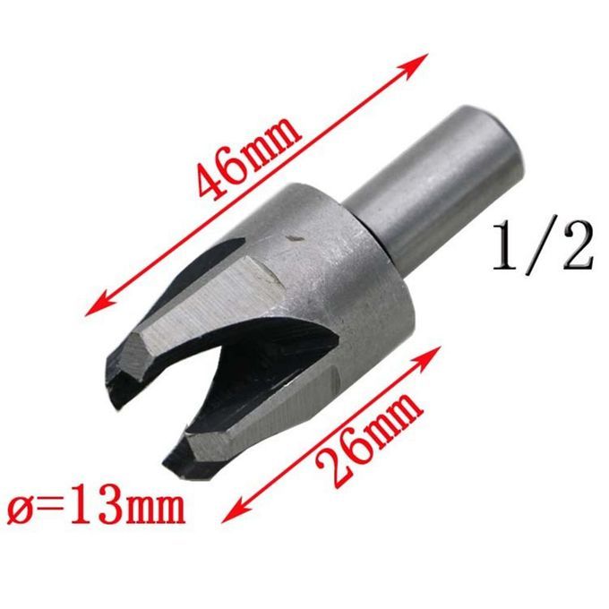 4x Round Shank Drill Bit Set Plug Wood  Tools For Bench Drill