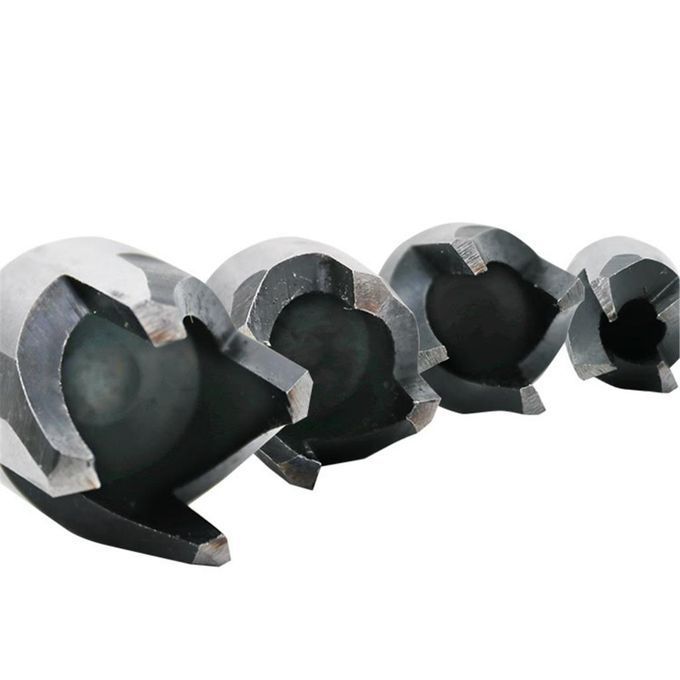 4x Round Shank Drill Bit Set Plug Wood  Tools For Bench Drill