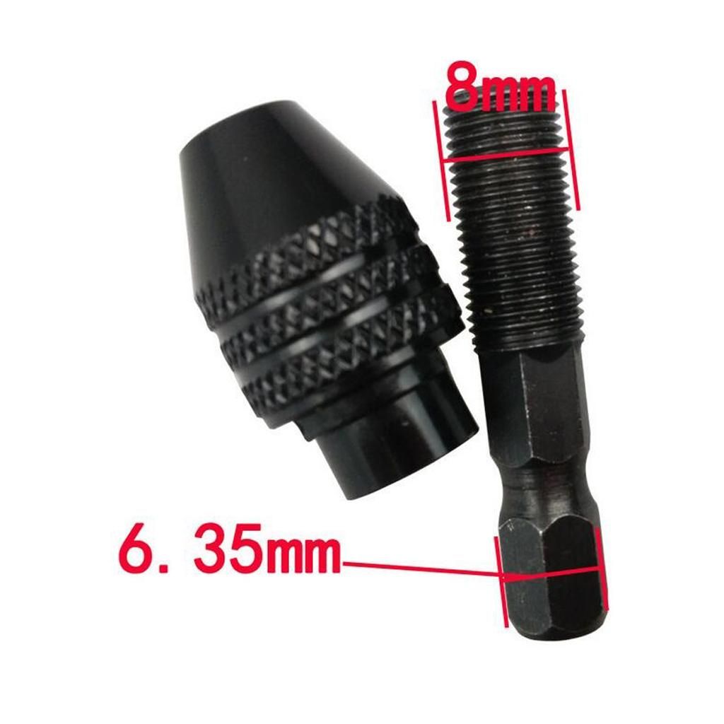3 Jaw Keyless Drill Chuck 0.3-3.2mm  Drive Shank Mini Pin Quick